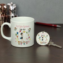 Hediyelen Özel Eğitim Öğretmeni Kupa Bardak ve Anahtarlık Set 002