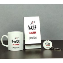 Hediyelen Math Teacher Üçlü Set (Kupa + Telefon Standı + Anahtarlık)