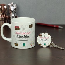 Hediyelen Avukat Kupa Bardak ve Anahtarlık Set 003
