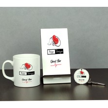 Hediyelen Anjiyo Teknisyeni Üçlü Set (Kupa + Telefon Standı + Anahtarlık)