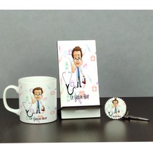 Hediyelen Doktor Üçlü Set (Kupa + Telefon Standı + Anahtarlık) 001