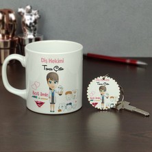 Hediyelen Diş Hekimi Kupa Bardak ve Anahtarlık Set 003