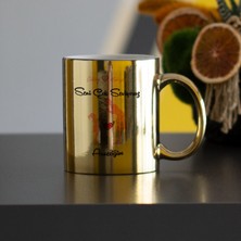 Hediyelen Seni Çok Seviyoruz Anneciğim Gold Kupa Bardak 001