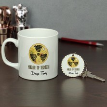 Hediyelen Nükleer Tıp Teknikeri Kupa Bardak ve Anahtarlık Set 003
