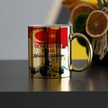Hediyelen Çevik Kuvvet Polisi Gold Kupa Bardak 002