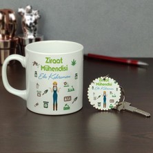 Hediyelen Ziraat Mühendisine Hediye Kupa Bardak ve Anahtarlık Set