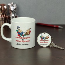 Hediyelen Psikolojik Danışman ve Rehber Öğretmen Kupa Bardak ve Anahtarlık Set