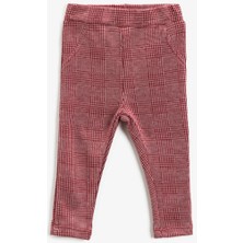 Koton Kız Bebek Kareli Beli Lastikli Tayt