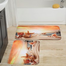 Rovigo Home Dijital Baskılı 2'li Banyo Paspas Takımı RVG5019