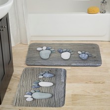 Rovigo Home Dijital Baskılı 2'li Banyo Paspas Takımı RVG5020