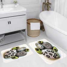 Rovigo Home Dijital Baskılı 2'li Banyo Paspas Takımı RVG5047