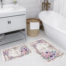 Rovigo Home Dijital Baskılı 2'li Banyo Paspas Takımı RVG5066