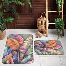 Rovigo Home Dijital Baskılı 2'li Banyo Paspas Takımı RVG5074