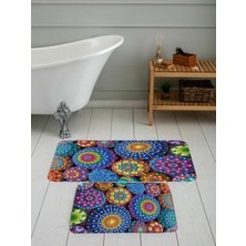 Rovigo Home Dijital Baskılı 2'li Banyo Paspas Takımı RVG5080