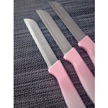 Solingen Meyve Sebze Bıçağı Ebruli Pembe-Beyaz 6'lı