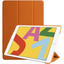 Case 4U Apple iPad 10.2 2021 (9.Nesil) Kılıf Smart Cover Katlanabilir Standlı Tablet Akıllı Kapak Turuncu