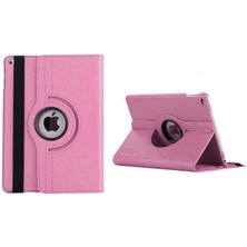 Case 4U Apple iPad 10.2 2021 (9.Nesil) Kılıf Uyku Modlu 360 Derece Dönebilen Standlı Tablet Kılıfı Açık Pembe