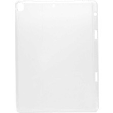 Case 4U Apple iPad 10.2 2021 (9.Nesil) Tablet Kılıf Kalemlik Kenarlı Süper Silikon Arka Kapak Şeffaf