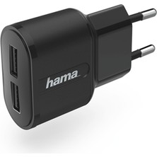 Hama Şarj Aleti, 2x Usb, 2.4 A, Siyah