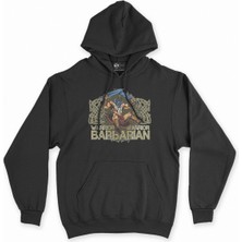 Cix Cix Barbarian Warrior Siyah Kapşonlu Sweatshirt Hoodie