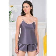 Vienetta Saten Ip Askılı Şortlu Pijama Takım
