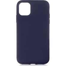 Case 4U Apple iPhone 11 Kılıf 3D Kamera Korumalı İçi Kadife Lansman Yumuşak Silikon Lacivert