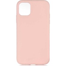 Case 4U Apple iPhone 11 Kılıf 3D Kamera Korumalı İçi Kadife Lansman Yumuşak Silikon Rose Gold