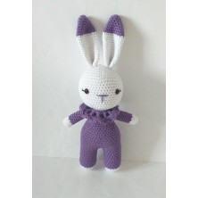 Oyuncak Park Mor Miniş Tavşan Amigurumi Organik Oyuncak