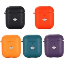 Case 4U Apple Airpods Kılıf Mat Esnek Airbag 19 Koyu Mor