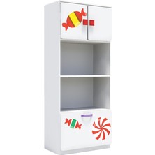 Woody Life 2 Kapaklı 2 Çekmeceli Çocuk Odası Anaokulu Kreş Dolap Sirk Temalı