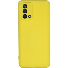 Nevarium Oppo A74 4g Kılıf Lansman Içi Kadife Silikon - Sarı