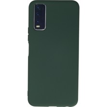 Nevarium Vivo Y20 Kılıf Lansman Içi Kadife Silikon - Yeşil