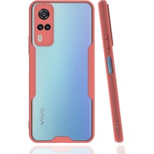 Nevarium Vivo Y31 2021 Kılıf Kamera Korumalı Arkası Mat Silikon - Pembe