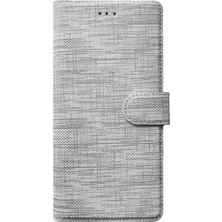 Microsonic Xiaomi Poco X3 Gt Kılıf Fabric Book Wallet Gri