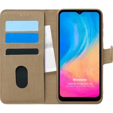 Microsonic Reeder P13 Blue Max Pro Lite Kılıf Fabric Book Wallet Gold