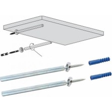 Hüma Ikili Masif Ahşap Gizli Vidalı Uçan Raf - 50 cm