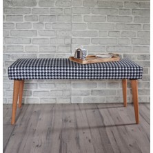 Zeen Concept Retro Bench Puf Kazayağı Desenli