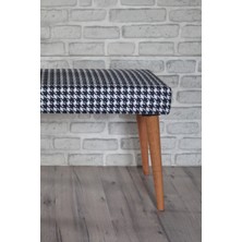 Zeen Concept Retro Bench Puf Kazayağı Desenli