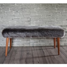 Zeen Concept Retro Bench Puf Kahve Peluş