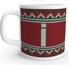 I Harfi Kış Nostaljisi Yılbaşı Noel Örgü Tasarım  Harfli Kupa Bardak