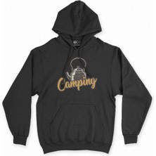 Cix Cix Camping Teapot Siyah Kapşonlu Sweatshirt Hoodie