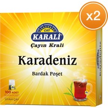 Karali Çay Karadeniz Bardak Poşet Çay 100'lü x 2 Paket