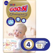 Goon Premium Soft Bant Bebek Bezi 4 Beden Aylık Fırsat Paket 128 adet