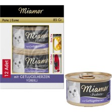 Miamor Pastete Yürekli Ezme Kedi Konservesi 12X85 gr