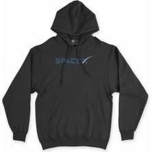 Cix Cix Spacex Siyah Kapşonlu Sweatshirt Hoodie