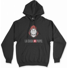 Cix La Casa De Papel Siyah Kapşonlu Sweatshirt Hoodie