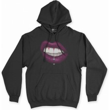 Cix Piercing Siyah Kapşonlu Sweatshirt Hoodie