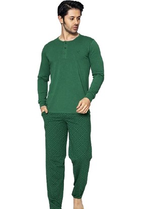 Akare 383 Pamuklu Mevsimlik Cepli Erkek Pijama Takımı Ev Pijaması