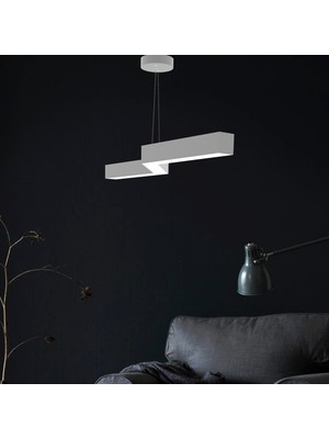 Hegza Lighting Gabbiano (Gri Kasa, Gün Işığı) Ledli Modern LED Avize