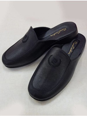 Pierre Cardin  Pierre Cardin Erkek Damat Çeyiz Armalı Deri Terlik 289